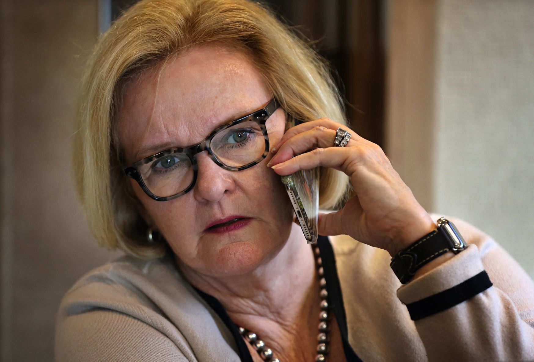 Claire McCaskill campaigns to keep Senate seat